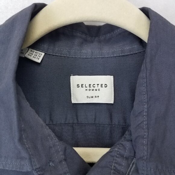 NEW Selected Homme Nordstrom Men's 15.75 Slim Fit Button-Down Long Sleeve Shirt - Picture 6 of 13